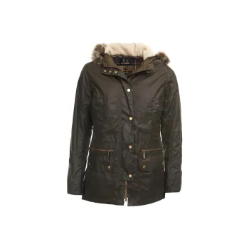 BARBOUR Kelsall Waxed Cotton Parka Jackets Coats Women's Olive