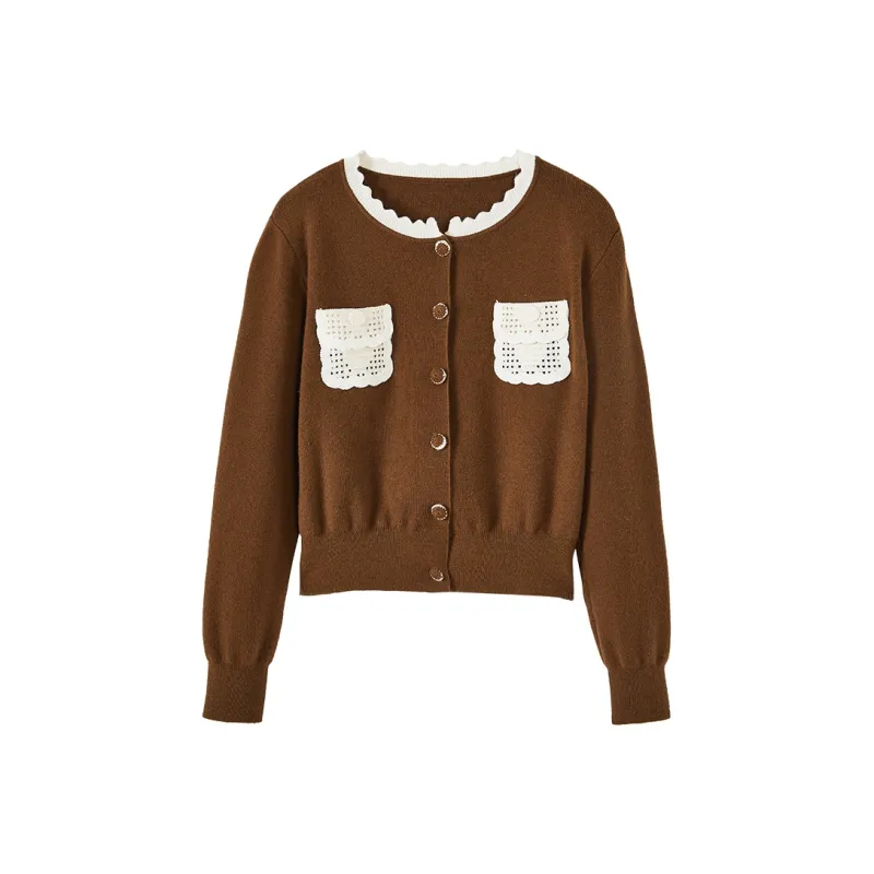 XIANGYING Knitwear Women's Caramel-0
