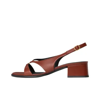 CELINE Triomphe One Strap Sandals 4cm Women's Rusty Red