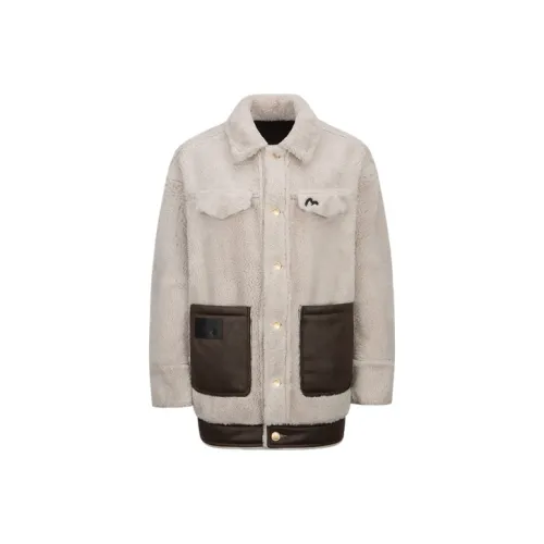EVISU Jackets Coats Women's Bone/Black