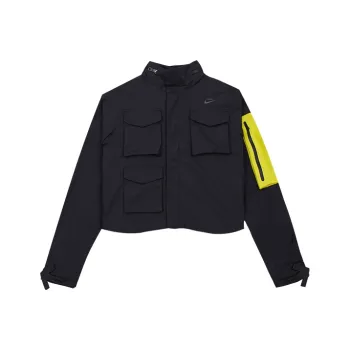 Nike Women's X Off White Running Jacket 'Black/Yellow'