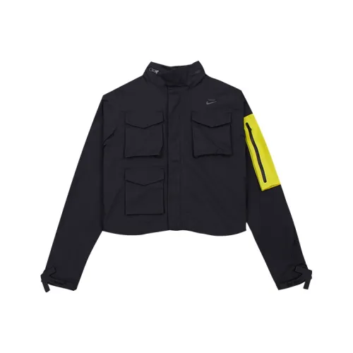 Nike Women's X Off White Running Jacket 'Black/Yellow'