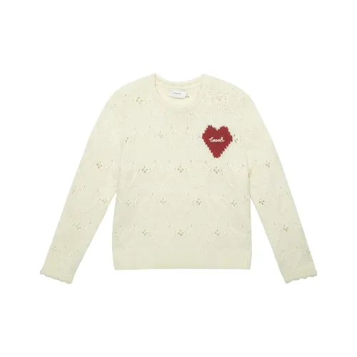 COACH FW22 Cashmere Sweater Women's Ivory White