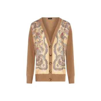 ETRO Floral print Panelled Cardigan