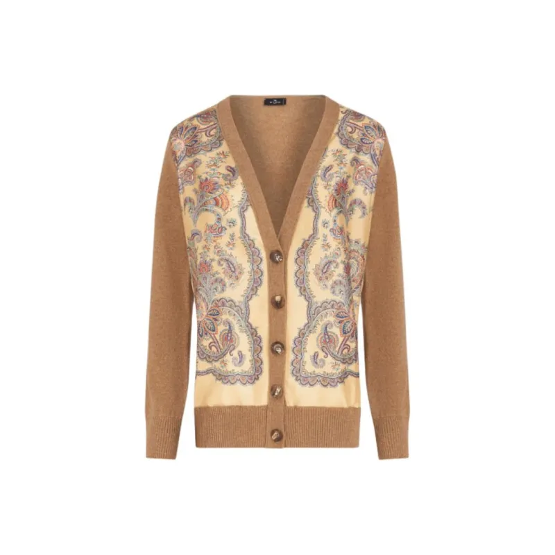ETRO Floral print Panelled Cardigan-0