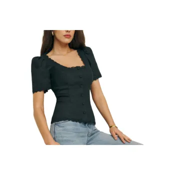 Reformation Anabella Linen Top