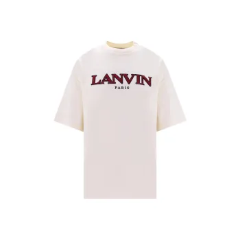 Lanvin Curb Oversized Fit Tee 'Cream'