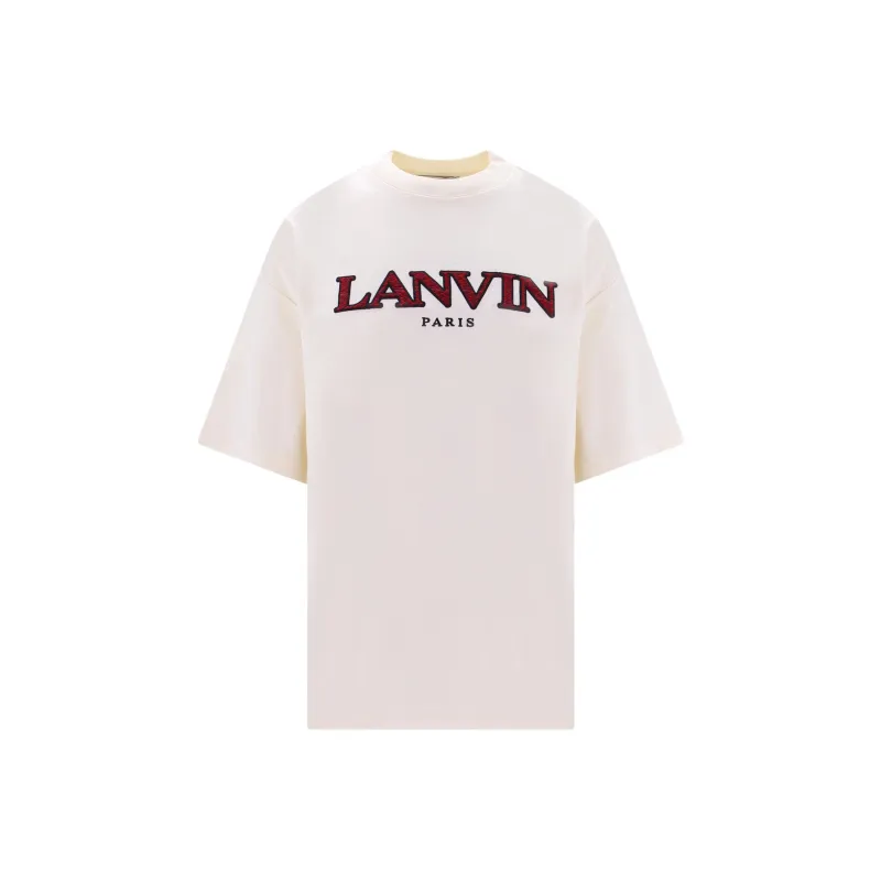 Lanvin Curb Oversized Fit Tee 'Cream'-0