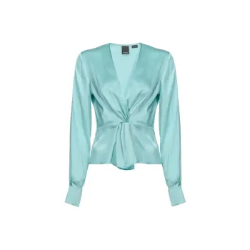 PINKO V-Neck Satin Blouse