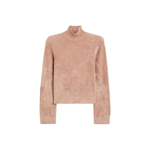 SCANLAN THEODORE Velvet Shoulder Pad Sweater Knitwear Women's Nude/Nude