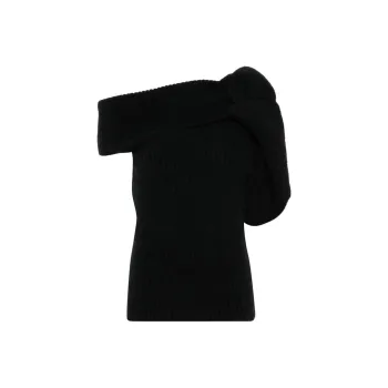 RICK OWENS Asymmetric Neck Banded T Top