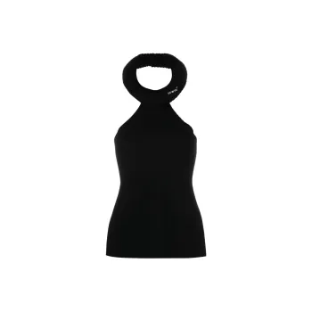 OFF WHITE Tubular Open Back Halterneck Top