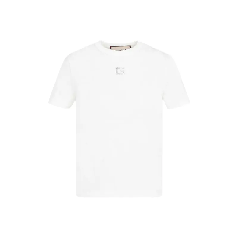 GUCCI Logo Embellished Crewneck T Shirt-0