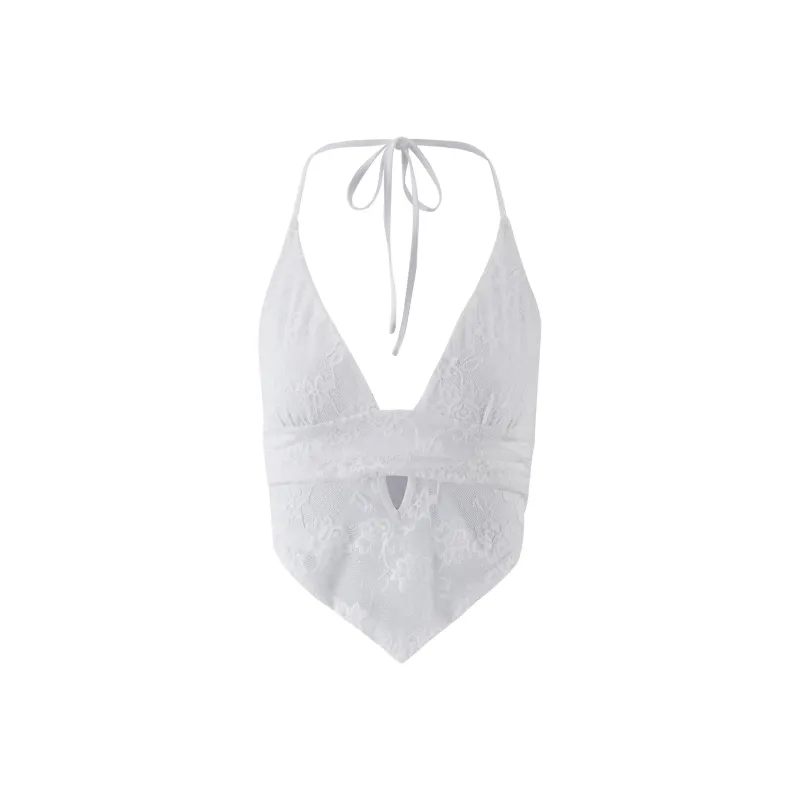 Tiger Mist FAYE LACE TOP Camisole Women's White-0