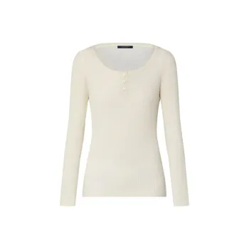 LOUIS VUITTON 1AGFY6 Ribbed Henley Top