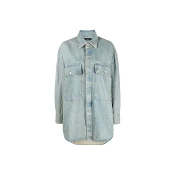 AMIRI Embroidered-logo Detail Denim Shirt