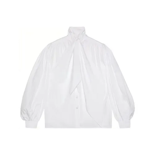 GUCCI Tie front Cotton Poplin Shirt