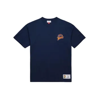 Mitchell & Ness x NBA Golden State Warriors T Shirt Unisex Marine Blue