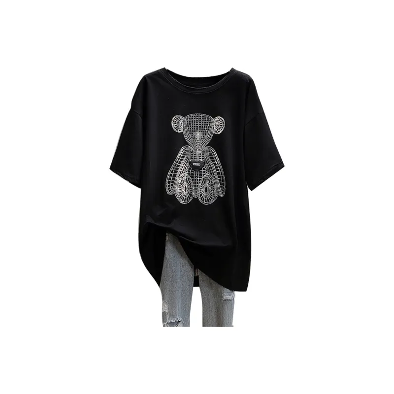 Cypress House Drop Shoulder Sleeve T Shirt Women's Black-0