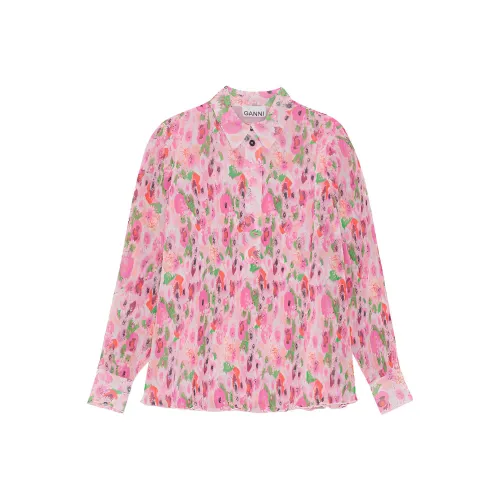 GANNI Shirts Women's Pink