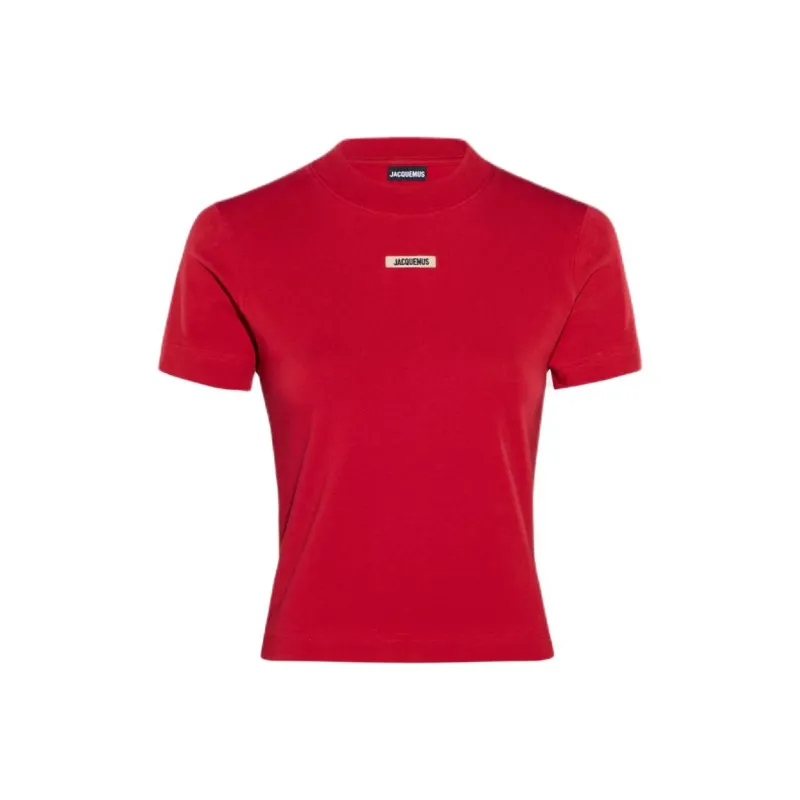 Jacquemus Le T Shirt Gros Grain 'Dark Red'-0