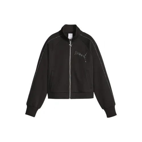 PUMA x Swarovski Collaboration T7 TRACK jacket Loewe DK Jackets Coats Women's Black