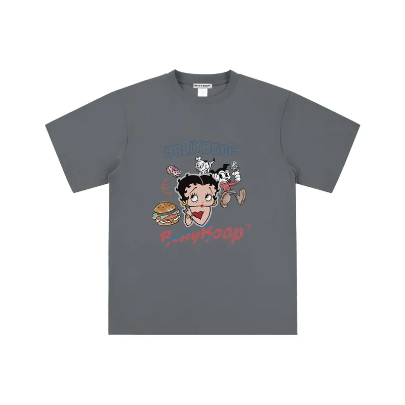 BETTY BOOP Drop Shoulder Sleeve T Shirt Women's-9