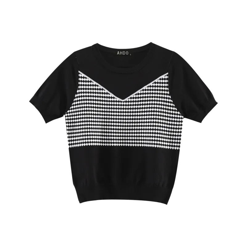 AHDO T Shirts Women's Black-0