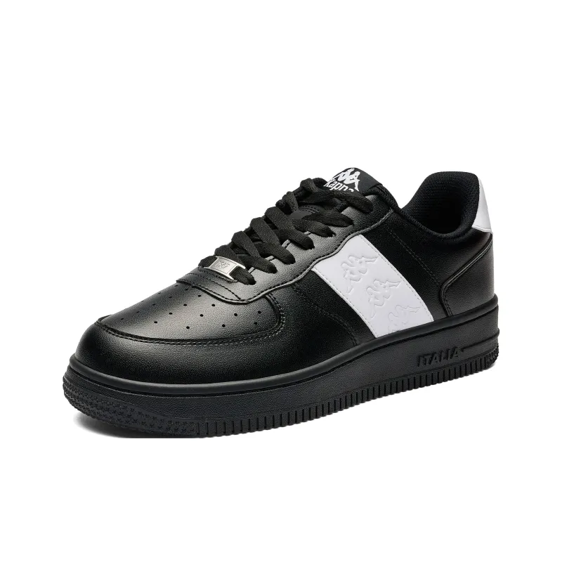 Kappa Non slip Lightweight Low Top Skateboard Shoes Unisex Black White-2