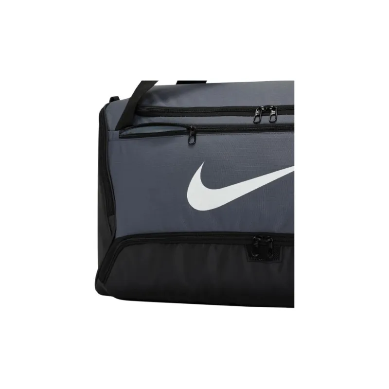 Nike Brasilia Polyester One Shoulder Crossbody Handbag, Travel Bag 60L Unisex Gray-3