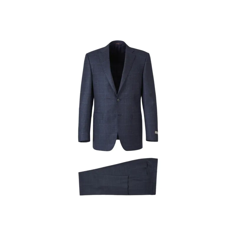Canali Checked Single breasted Suit-0