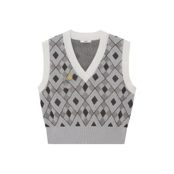 D'zzit Knitwear Women's Light Gray