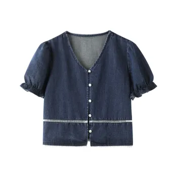 Miss Chipmunk Shirts Women's Denim Blue