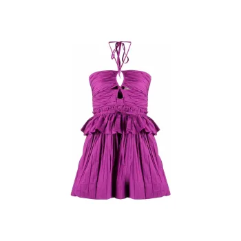 Ulla Johnson Peplum-waist Gathered Playsuit