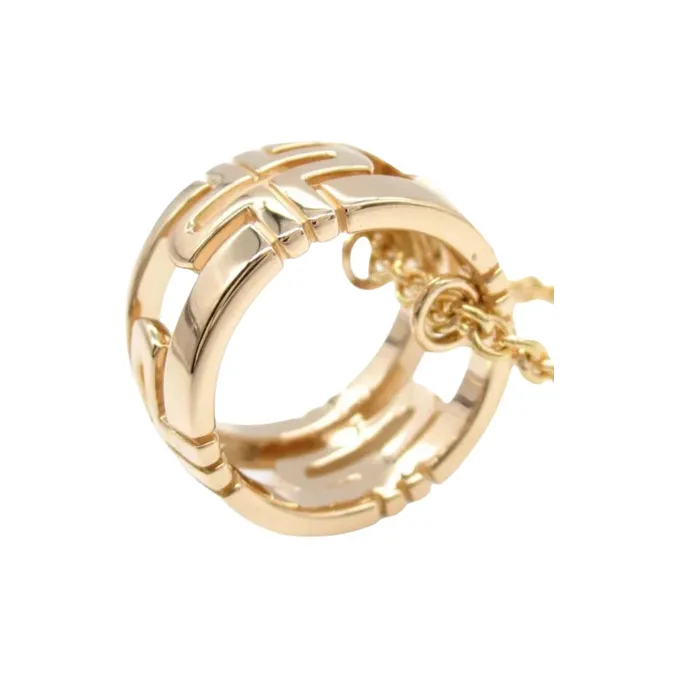 BVLGARI 2010s 18K Rose Gold Parentesi Necklace-2