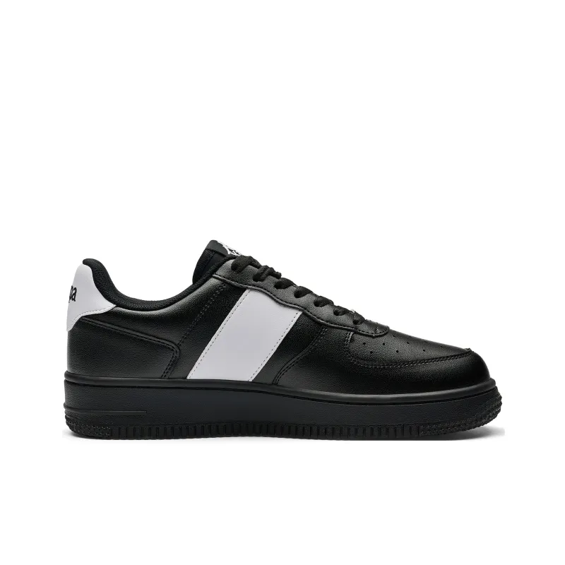 Kappa Non slip Lightweight Low Top Skateboard Shoes Unisex Black White-1