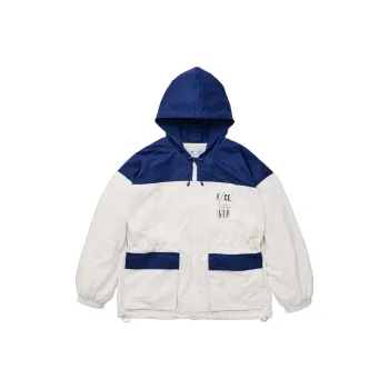 GAP F/CE Collaboration Fall Winter Coat Women's Blue Patchwork