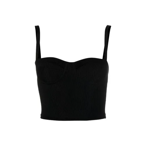 Alexander McQueen Ribbed Cropped Bustier Top