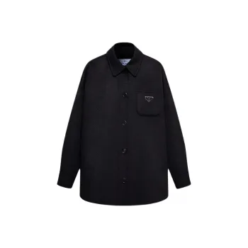 PRADA Triangle Logo Button Up Jacket