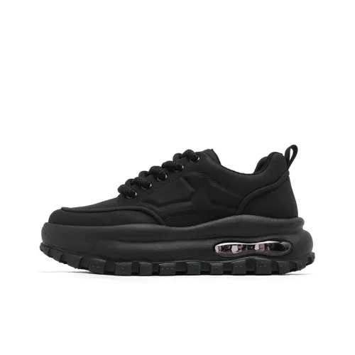 NAVIGARE Small Sailboat Cushioning Height Increase Low Top Casual Shoes Men's Black