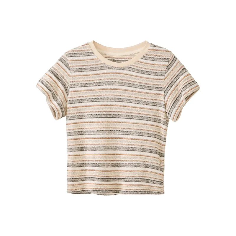 Fstudio Short Sleeved T Shirts Women's Apricot-0