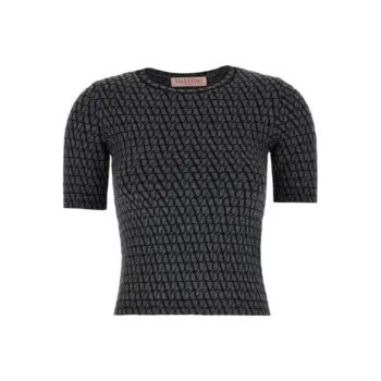 Valentino T Shirt Women's Black Gray Color