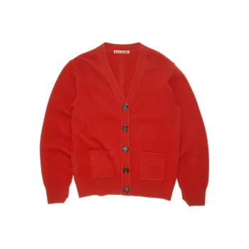 Acne Studios Wool Cashmere Cardigan Cardinal Red