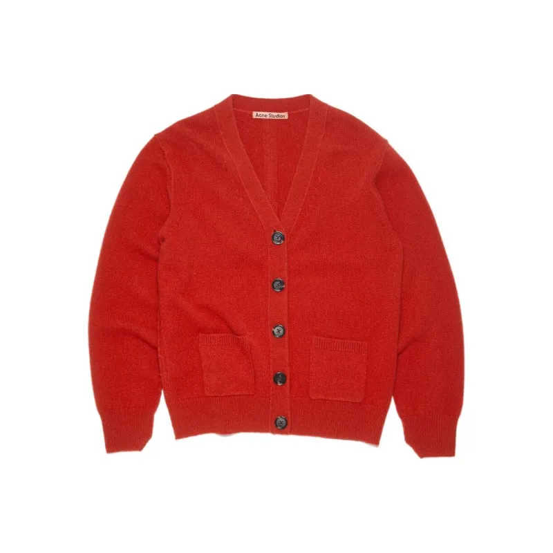 Acne Studios Wool Cashmere Cardigan Cardinal Red-0