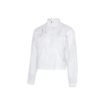 Nike Women's Swoosh Zip Up Woven Jacket White