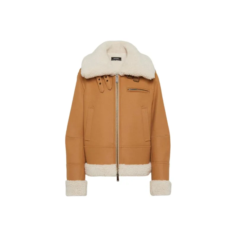 DSQUARED 2 Stretch Felt Easy Aviator Jacket-0