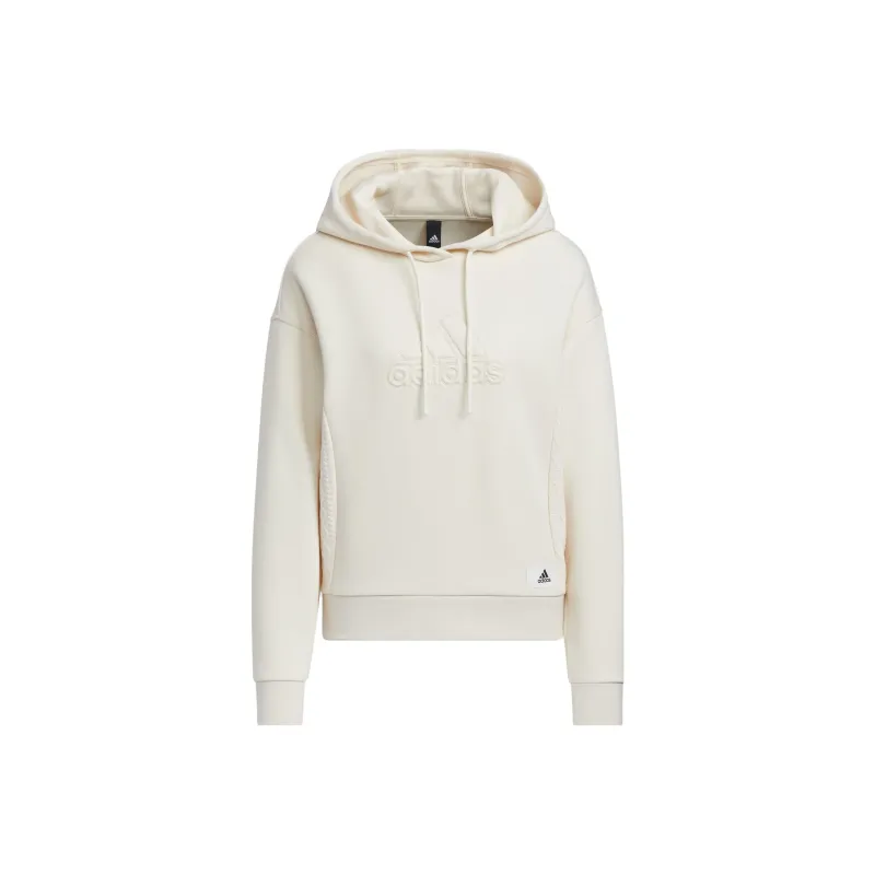 adidas Women's Lounge Hooded Sweatshirt White-0