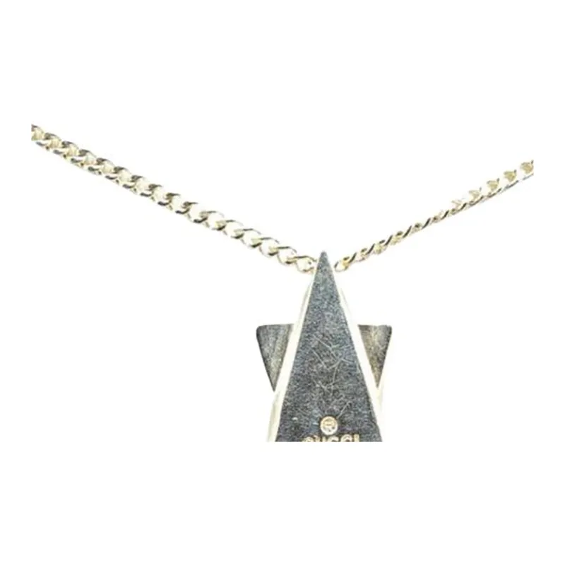 GUCCI 1990 2024 Sterling Silver Star Of David Pendant Necklace-2