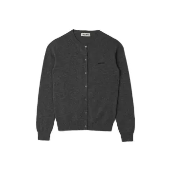 MIU MIU Logo intarsia Fine knit Cardigan