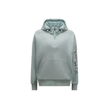 Moncler Logo Patch Half Zip Hoodie